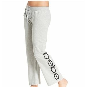 gray Bebe Lace-up Pants for women
